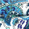 Pajarita Paisley Blanca y Azul