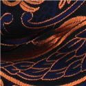 Pajarita Paisley Negra, Azul y Naranja