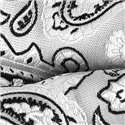 Pajarita Paisley XL Gris Plata