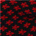 Pajarita Punto Flor de Lis Negra y Roja