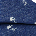 Pajarita Raspas Peces Denim Oscuro