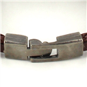 Pulsera Trenzada Cuero Marrón con Ancla