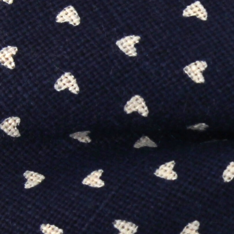 Pajarita Corazones Azul Oscuro