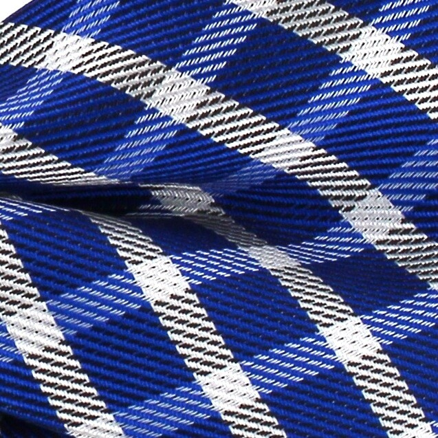 Pajarita Cuadros Azul y Blanca