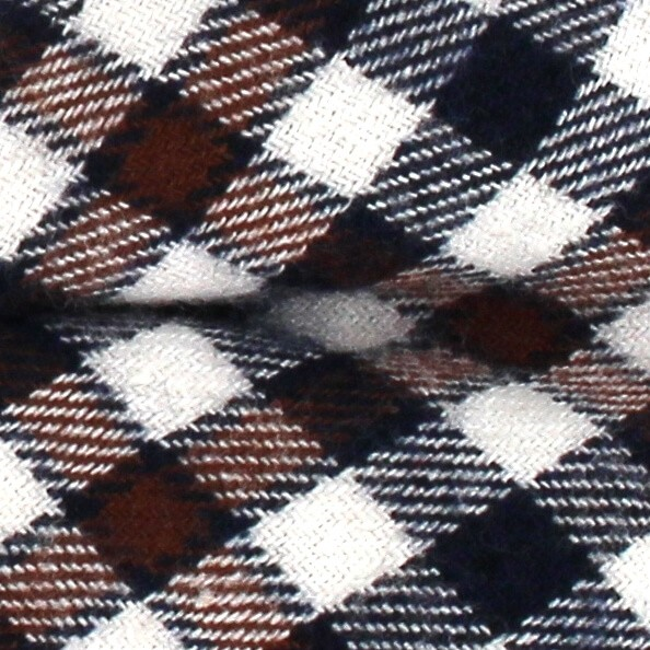 Pajarita Cuadros Blanca, Marrón y Negra