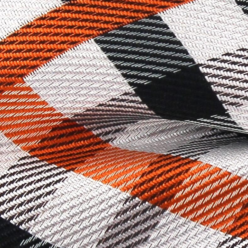 Pajarita Cuadros Blanca, Negra y Naranja