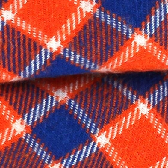 Pajarita Cuadros Naranja y Azul Marino