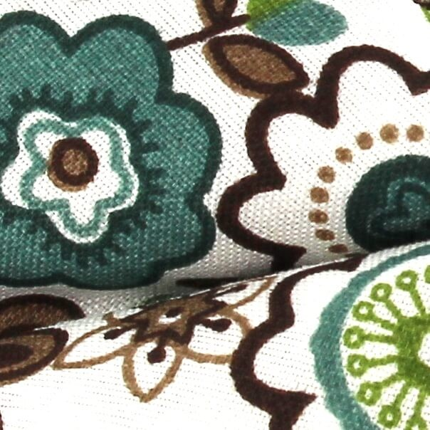 Pajarita Flores Blanca y Verde