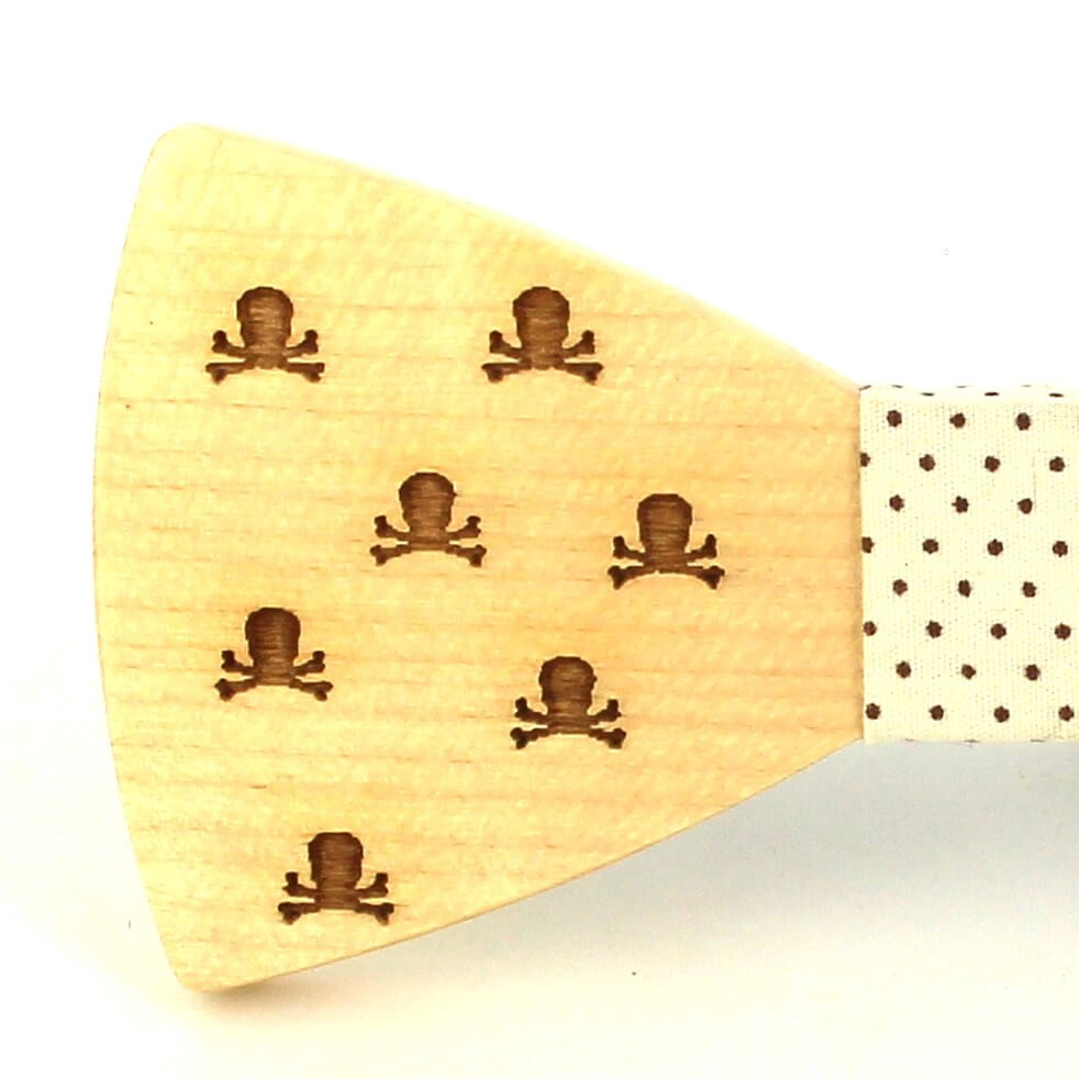 Pajarita Madera Calaveras