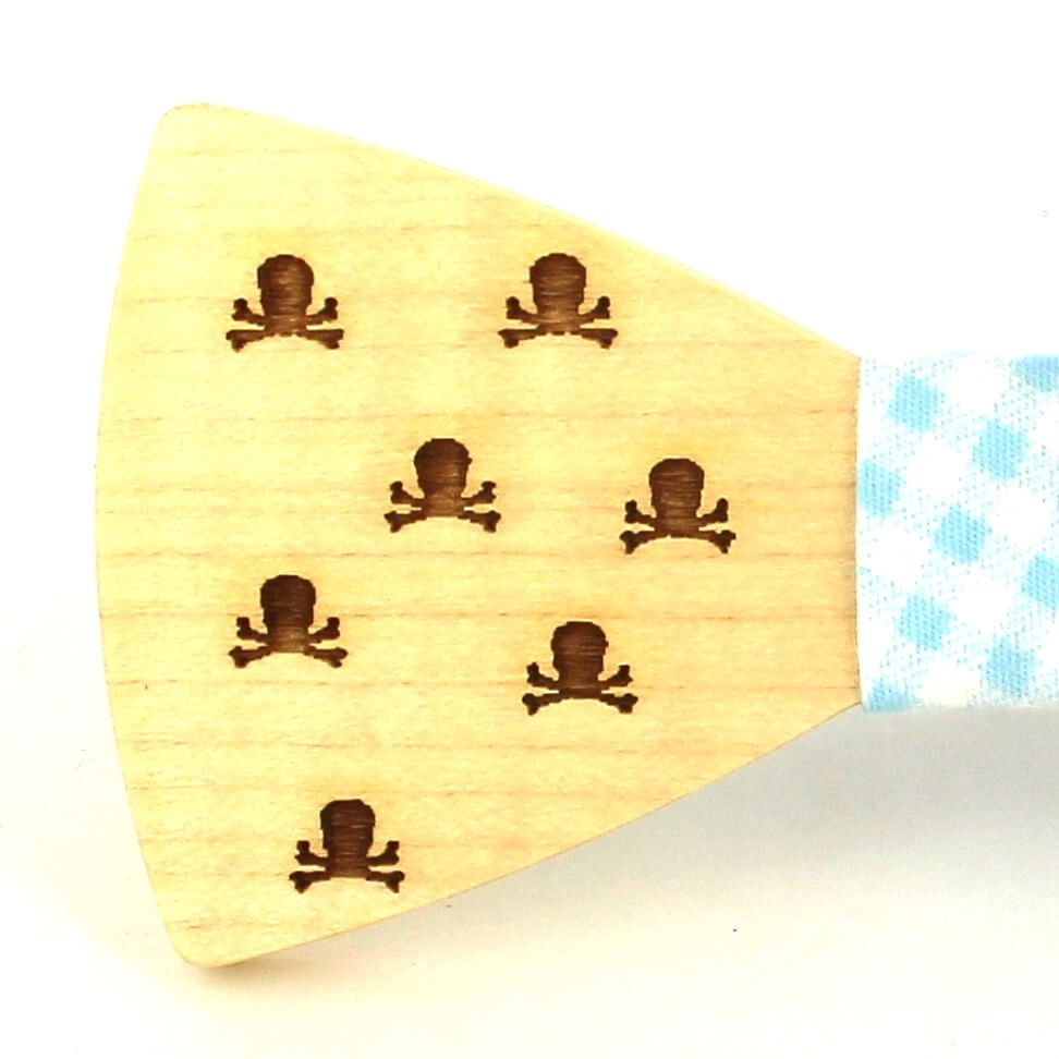 Pajarita Madera Calaveras