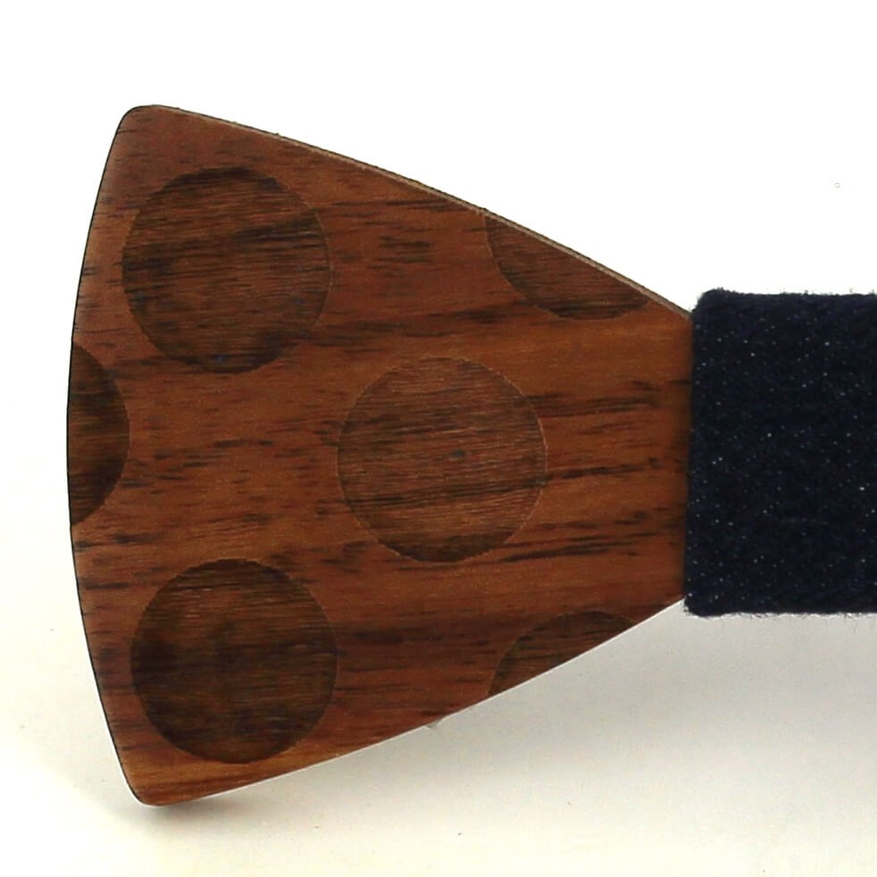 Pajarita Madera Círculos