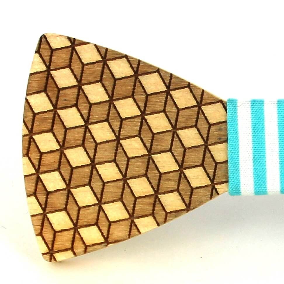Pajarita Madera Cubos