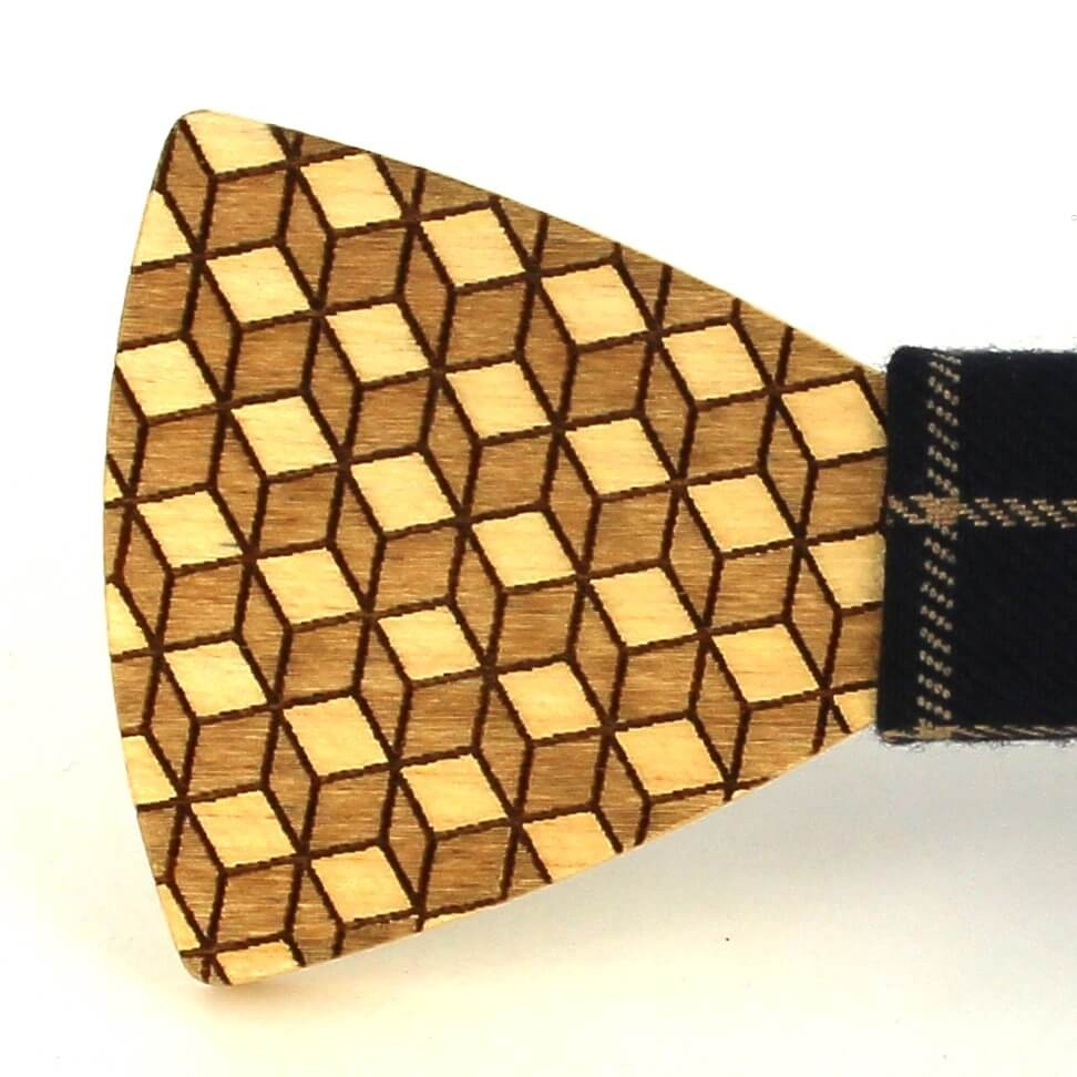 Pajarita Madera Cubos