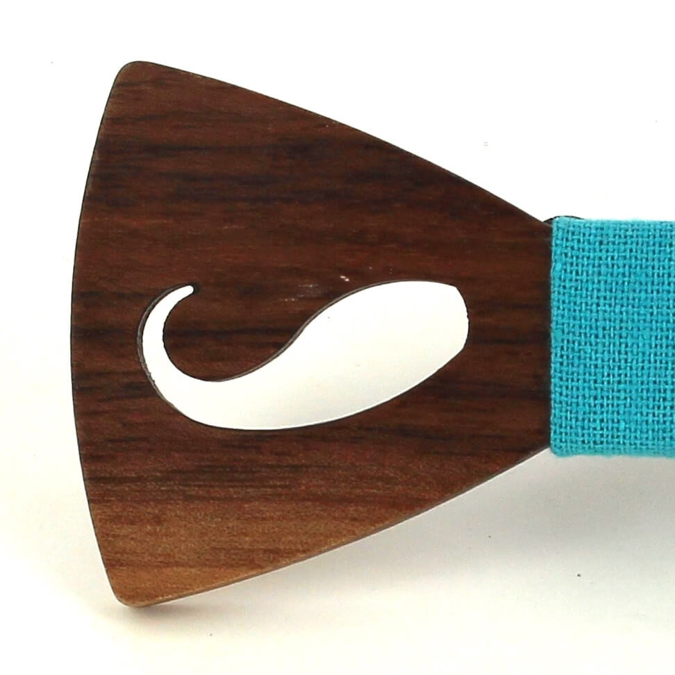 Pajarita Madera Hueca Bigotes