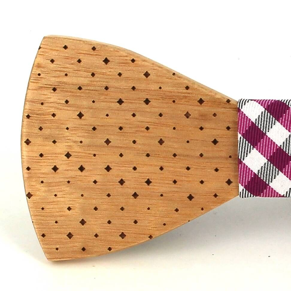 Pajarita Madera Motas