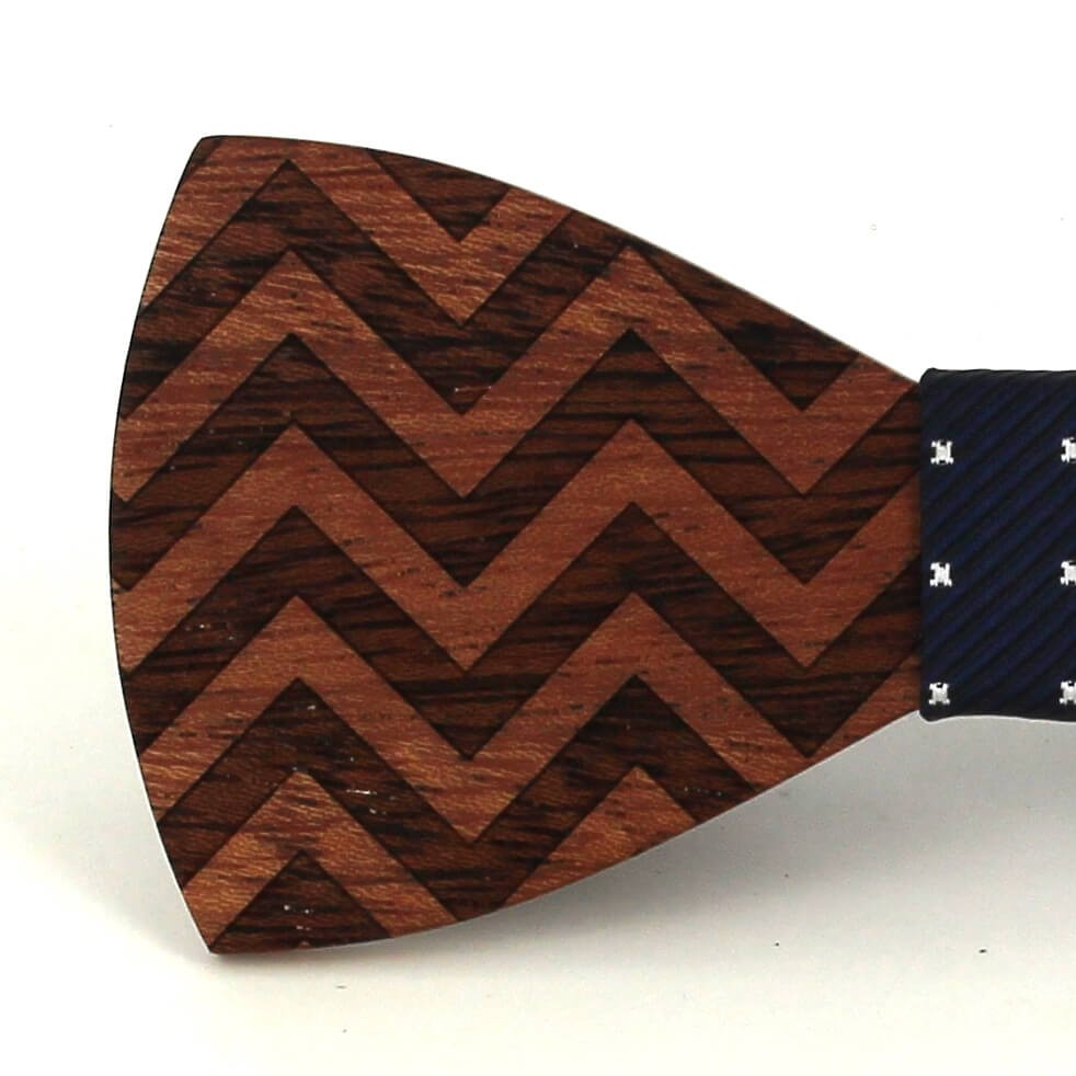 Pajarita Madera  Zig Zag