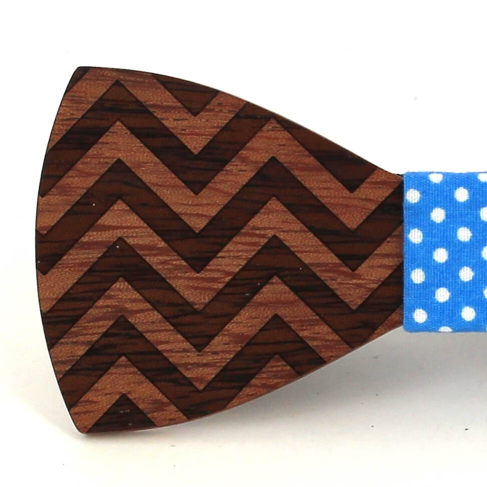 Pajarita Madera  Zig Zag