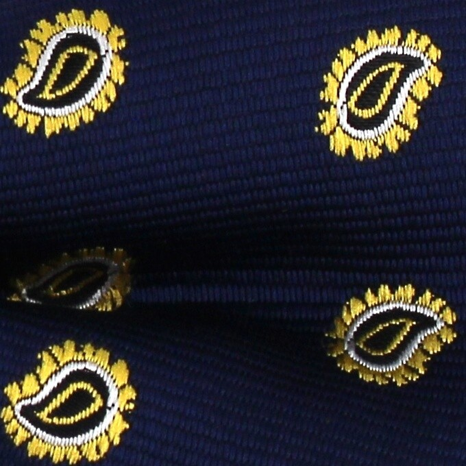 Pajarita Paisley Azul Marino
