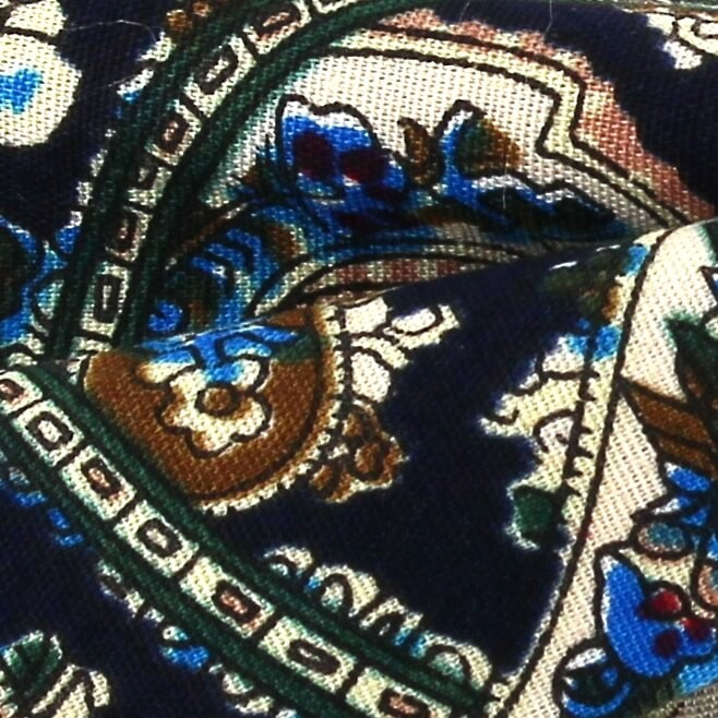 Pajarita Paisley Azul Oscuro