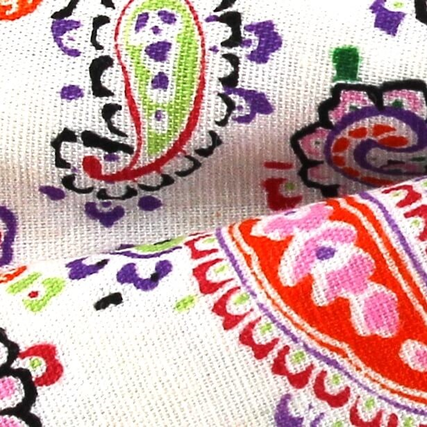 Pajarita Paisley Blanca