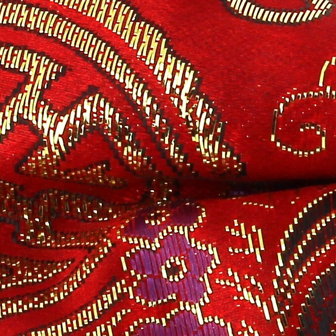 Pajarita Paisley Brillo Roja