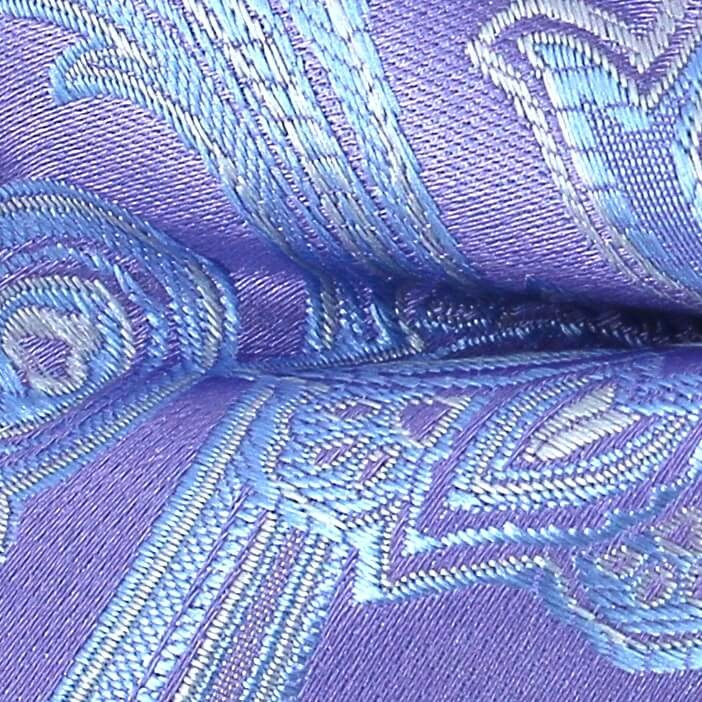 Pajarita Paisley Lila y Celeste