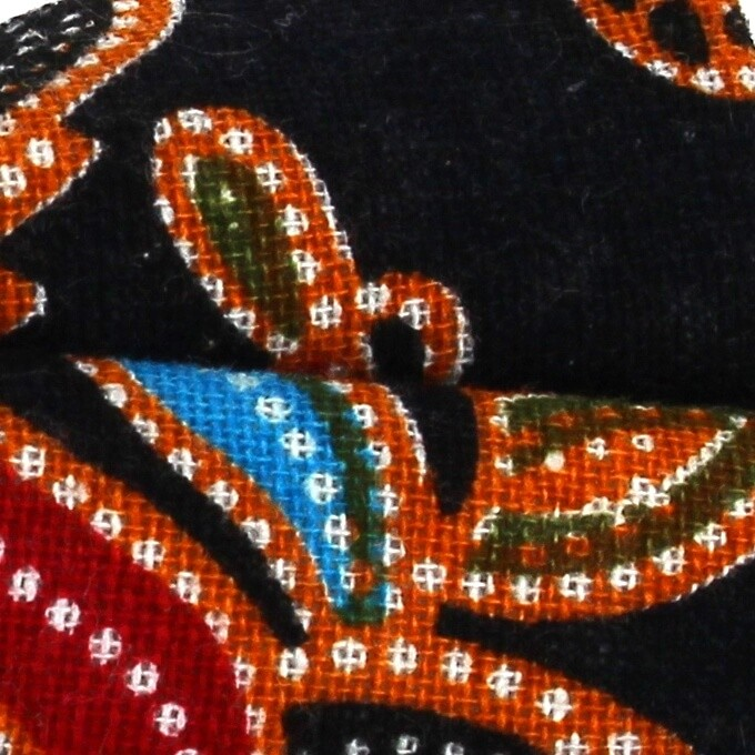 Pajarita Paisley Negra