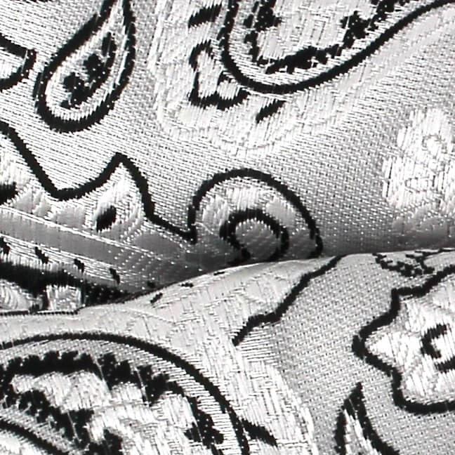 Pajarita Paisley XL Gris Plata