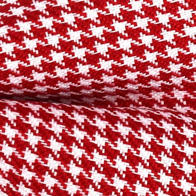 Pajarita Pata de Gallo Blanca y Roja