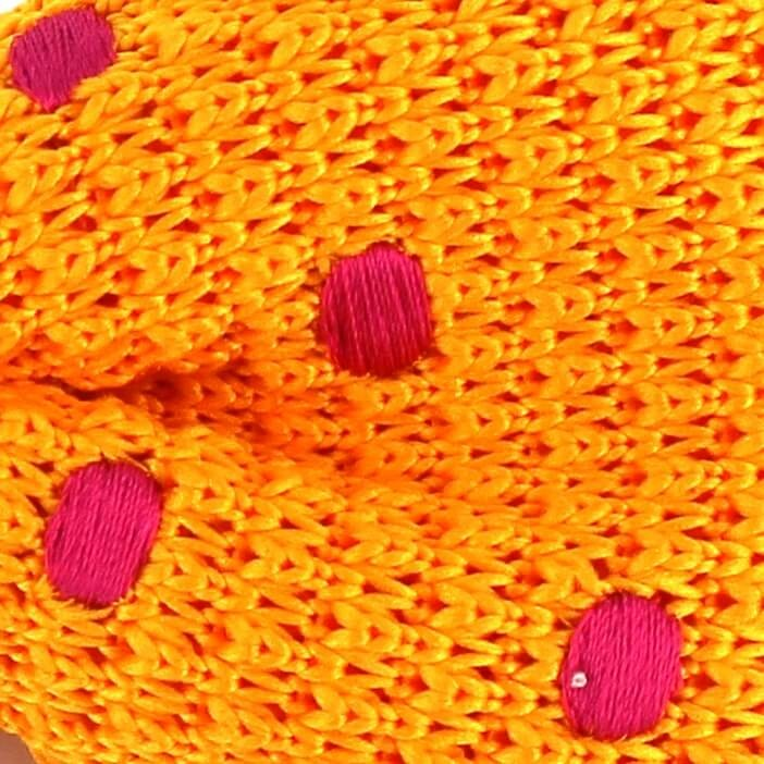 Pajarita Punto Amarilla Lunares Magenta