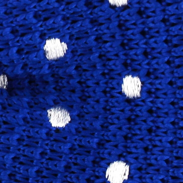 Pajarita Punto Azul Lunares Blancos