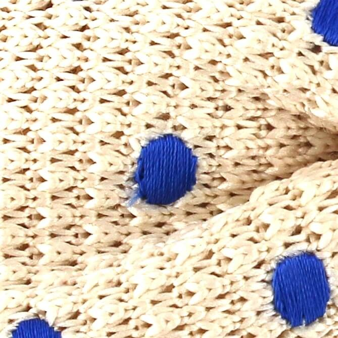 Pajarita Punto Beige Lunares Azules