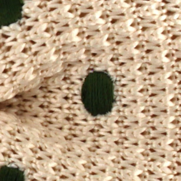 Pajarita Punto Beige Lunares Verde Oscuro