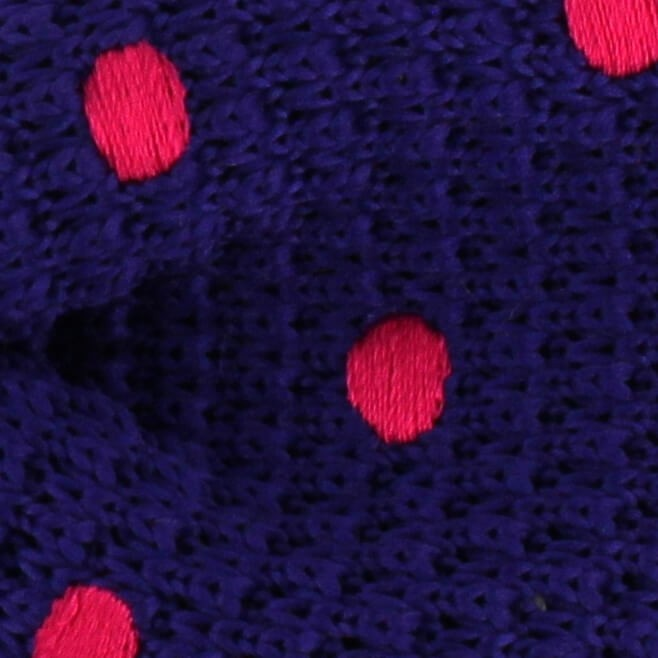 Pajarita Punto Morada Lunares Magenta
