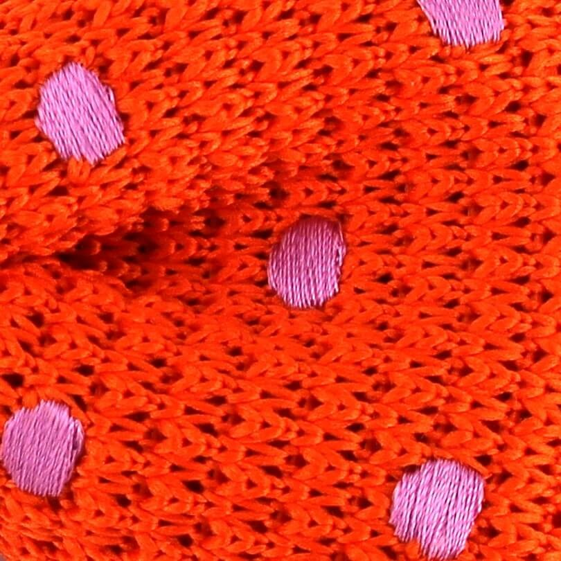 Pajarita Punto Naranja Lunares Lila