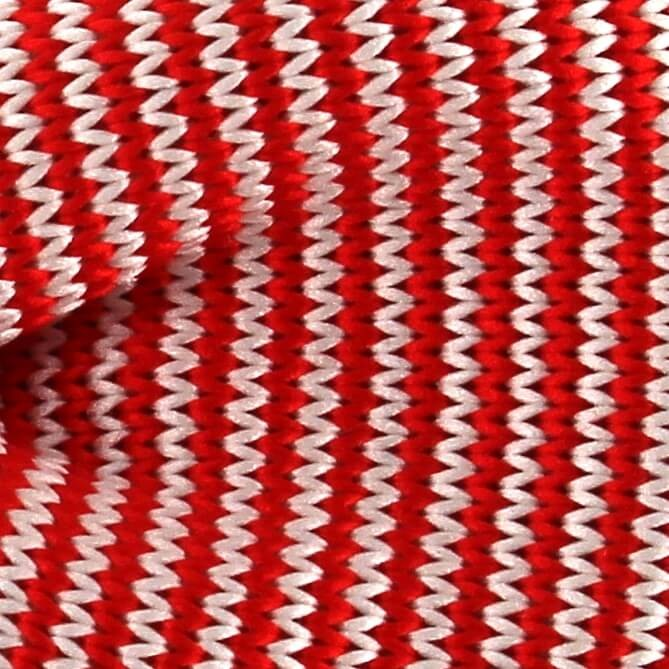 Pajarita Punto Rayitas Roja y Blanca