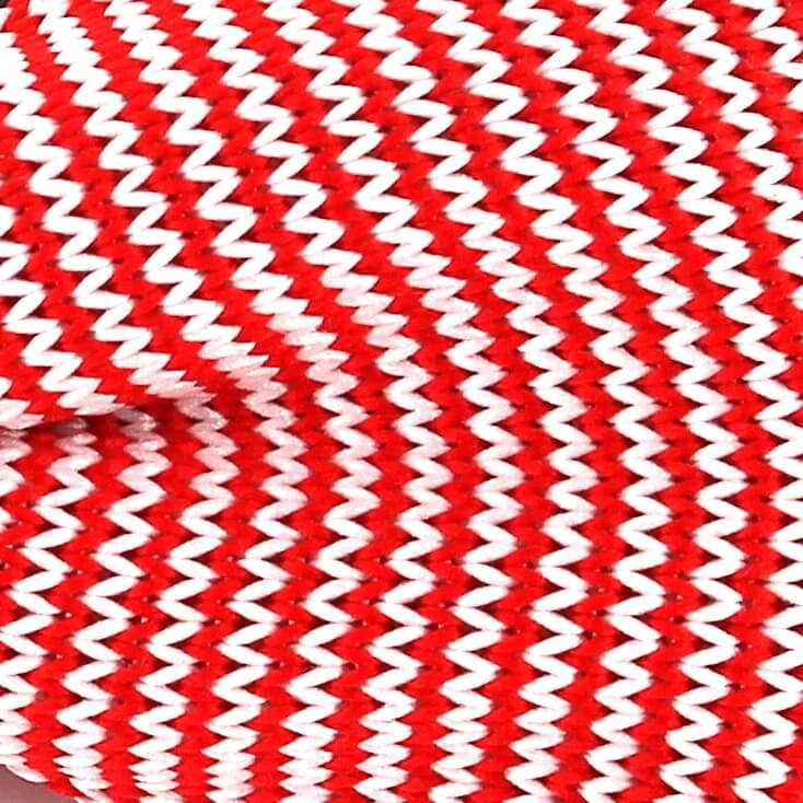 Pajarita Punto Rayitas Roja y Blanca