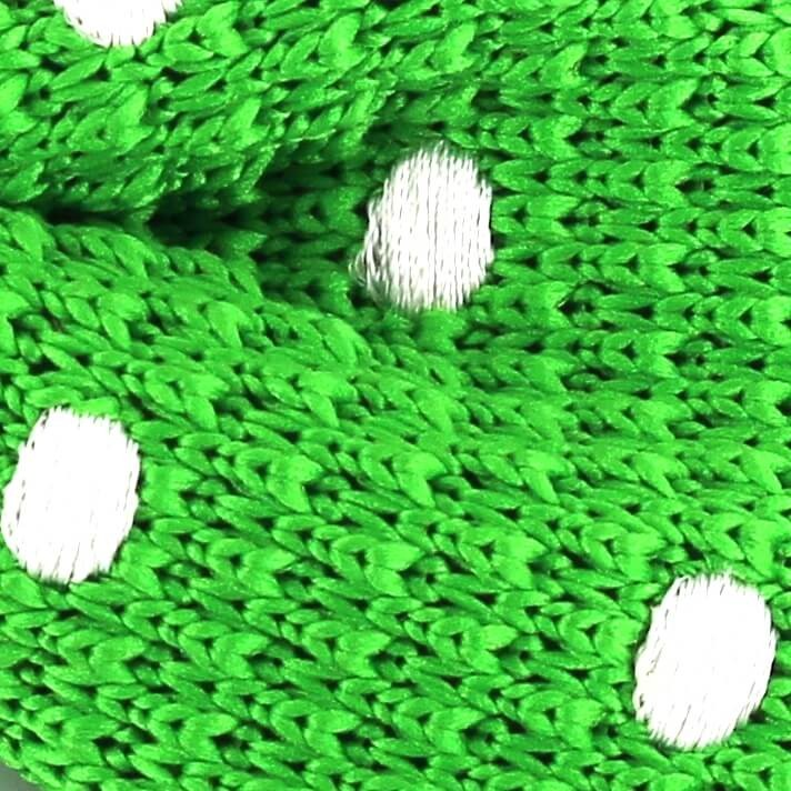 Pajarita Punto Verde Lunares Blancos