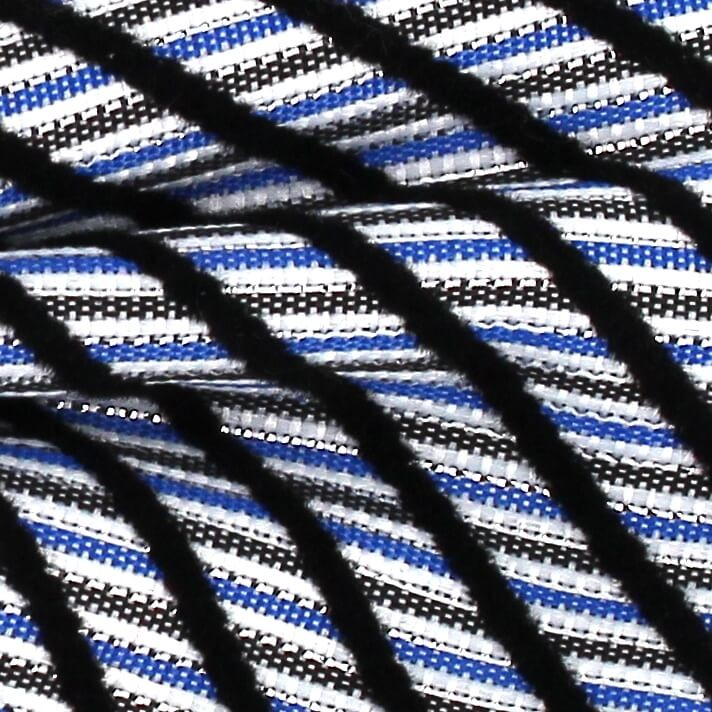 Pajarita Rayas Brillante Azul y Gris
