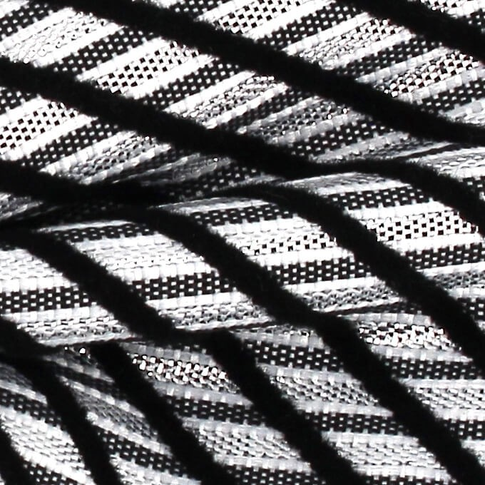 Pajarita Rayas Brillante Negra y Gris