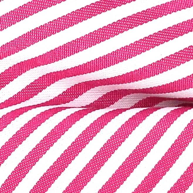 Pajarita Rayas Finas Magenta y Blanca