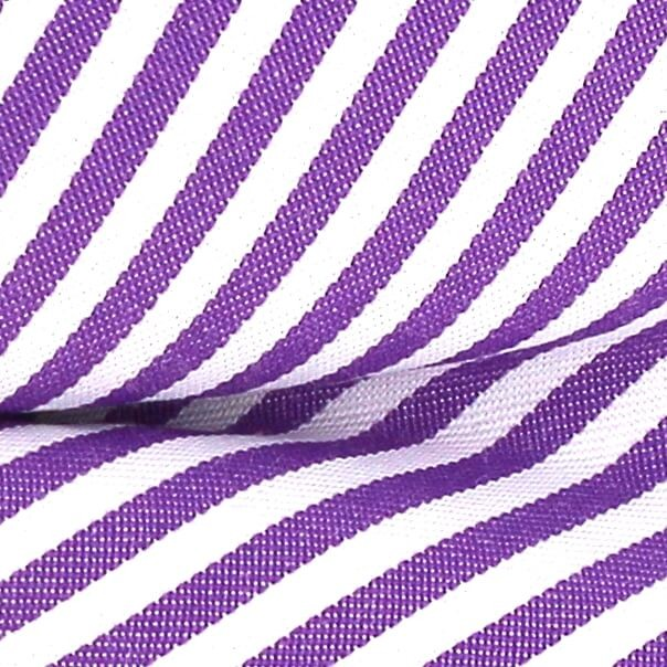 Pajarita Rayas Finas Violeta y Blanca