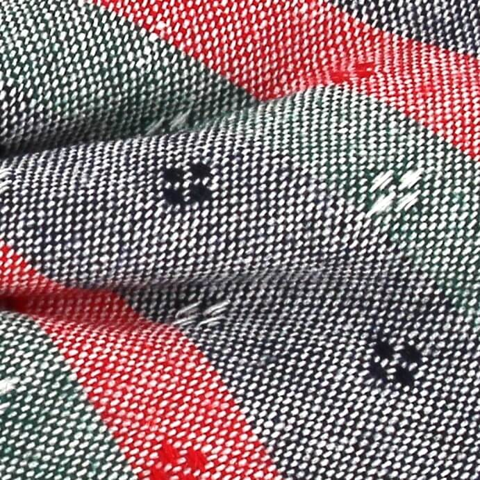 Pajarita Rayas Gris, Roja y Verde