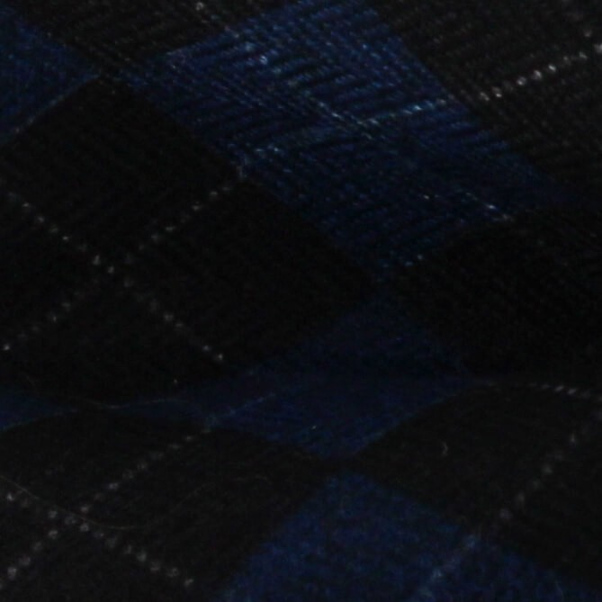 Pajarita Rombos y Cuero Azul y Negra