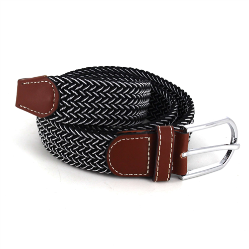 Cinturón Elástico Negro y Blanco