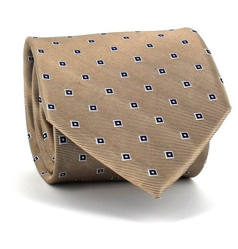 Corbata Cuadritos Dorada