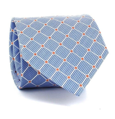 Corbata Cuadros Azul Celeste