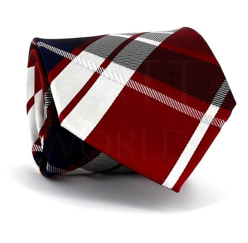 Corbata Cuadros Escoceses Roja III
