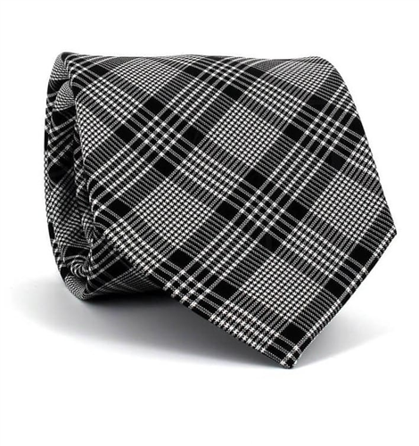 Corbata Cuadros Príncipe Gales Negra