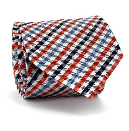 Corbata Cuadros Vichy Naranja